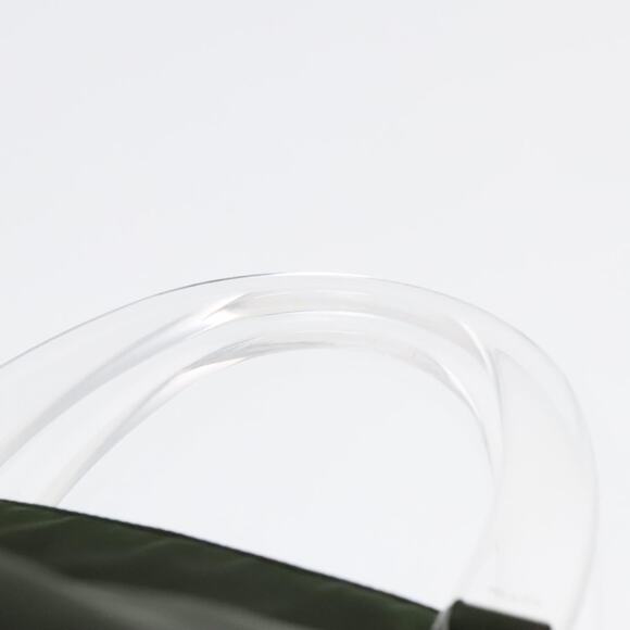 PRADA Hand Bag Nylon Green Clear Silver - Picture 14 of 16